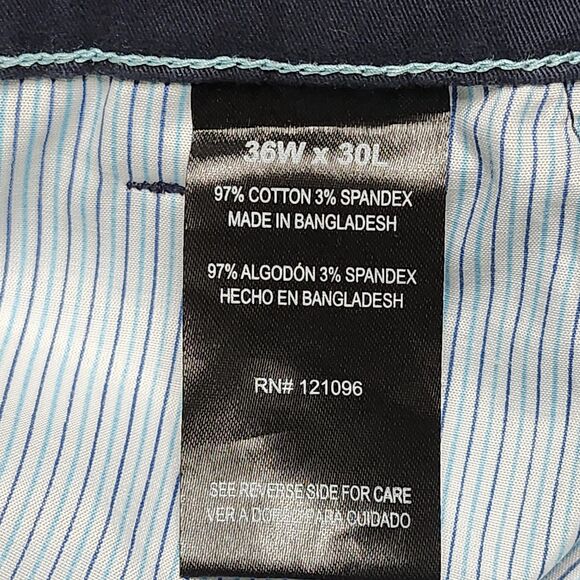 English Laundry Pants Mens 36x30 Navy Blue Chino Straight Casual Stretch E9S045 - Picture 9 of 10